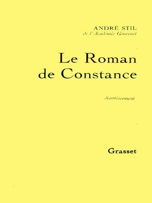 cover image of Le roman de Constance